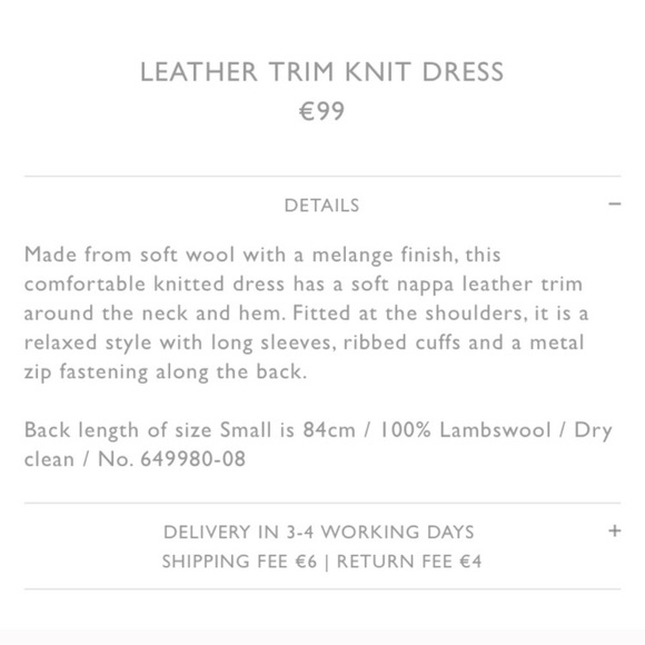 COS | Leather Trim Knit Dress - Picture 2 of 9